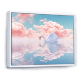 Graceful Mirage Sawn Clouds - Swans Living Room Wall Art