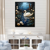 Swan In The Night - Swans Wall Art Prints