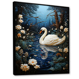 Swan In The Night - Swans Wall Art Prints