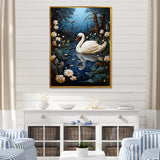 Swan In The Night - Swans Wall Art Prints