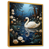 Swan In The Night - Swans Wall Art Prints