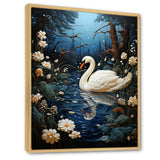 Swan In The Night - Swans Wall Art Prints
