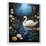 Swan In The Night - Swans Wall Art Prints