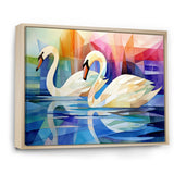 Cubic Swan Sonata Melody - Purple Swans Wall Art