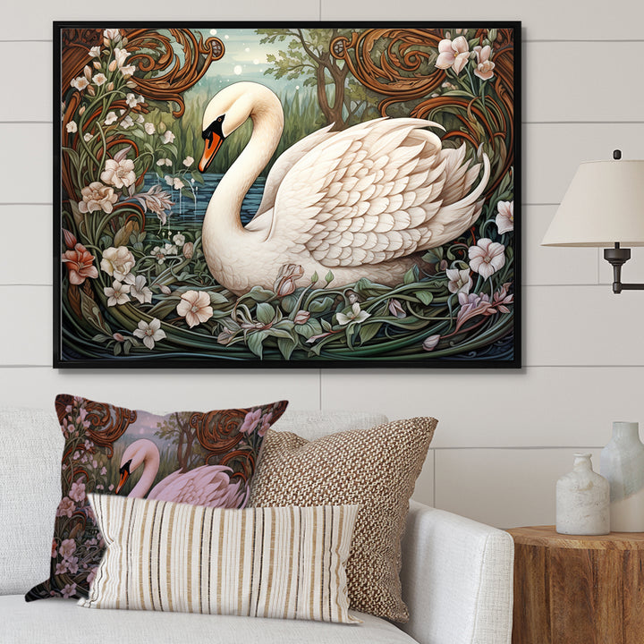 Swans Majesty Horizon - Swans Home Decor Art