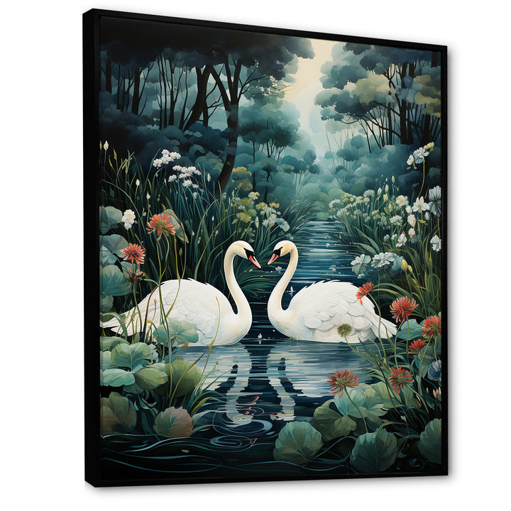 Swans Eternal Love - Swans Living Room Wall Art