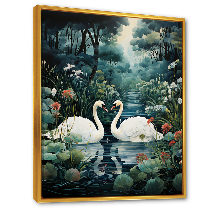 Swans Eternal Love - Swans Living Room Wall Art