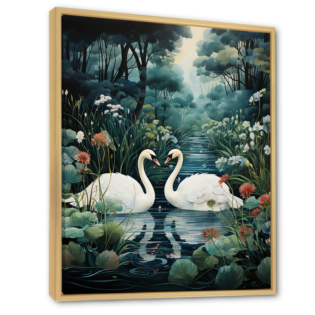 Swans Eternal Love - Swans Living Room Wall Art