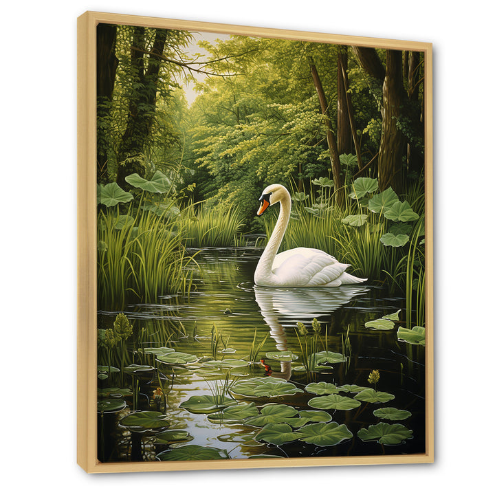 Swans Refuge By The Lake - Swans Wall Decor