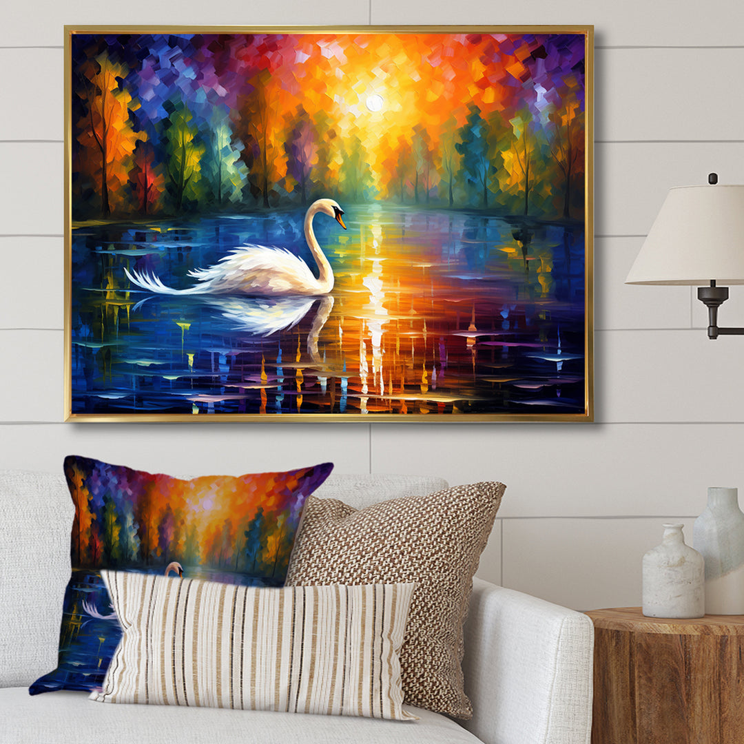 The Swans Reverie By The Lake - Swans Wall Art Prints