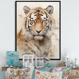 Minimalism Beige Tiger - Beige Tiger Wall Art