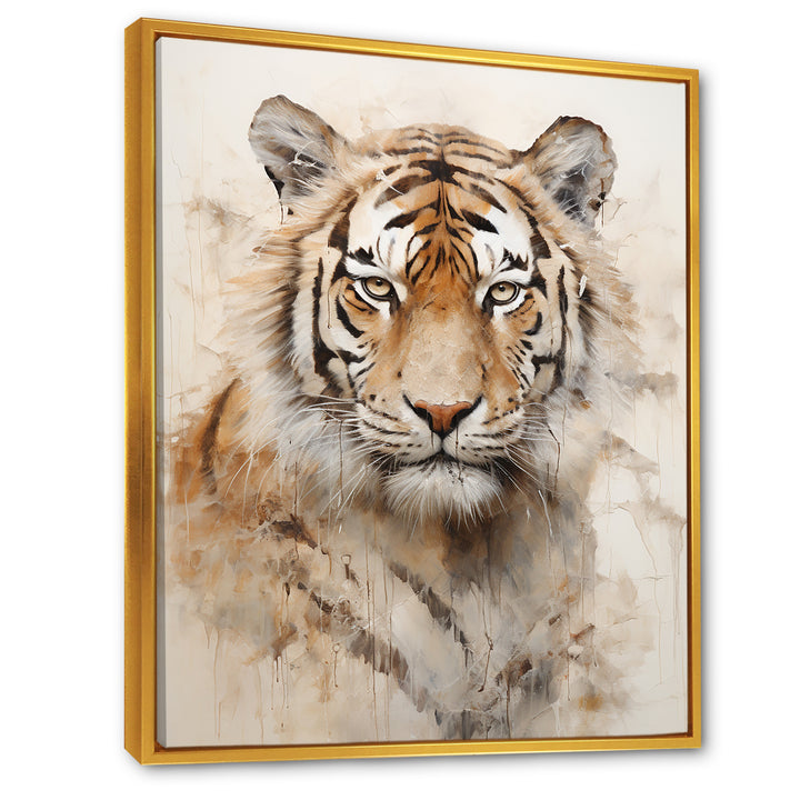 Minimalism Beige Tiger - Beige Tiger Wall Art