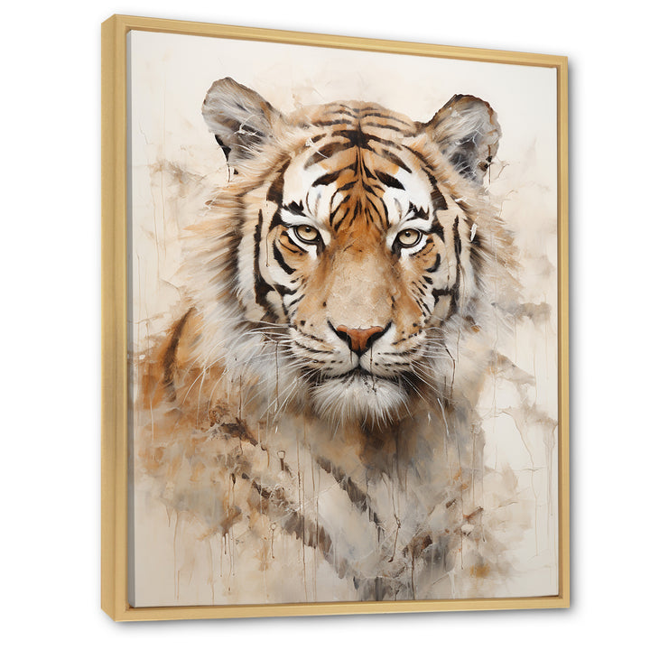 Minimalism Beige Tiger - Beige Tiger Wall Art