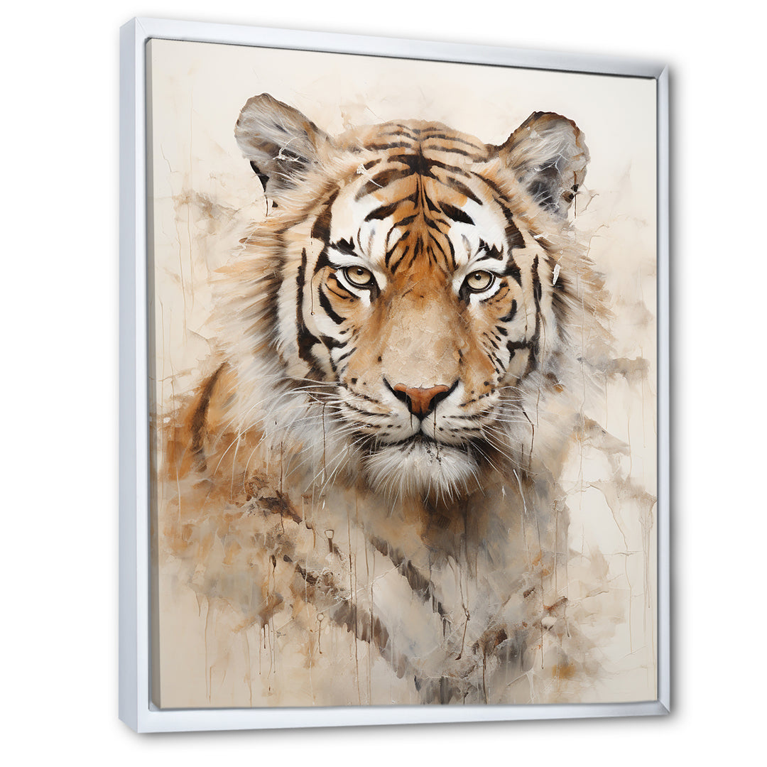 Minimalism Beige Tiger - Beige Tiger Wall Art