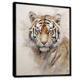 Minimalism Beige Tiger III - Animals Canvas Wall Art