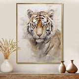 Minimalism Beige Tiger III - Animals Canvas Wall Art