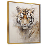 Minimalism Beige Tiger III - Animals Canvas Wall Art