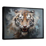 Minimalism Dark Tiger - Animals Canvas Wall Art