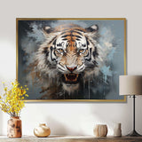 Minimalism Dark Tiger - Animals Canvas Wall Art