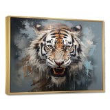 Minimalism Dark Tiger - Animals Canvas Wall Art