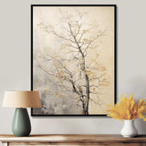 Beige Trees Oak Solitude I - Floral Canvas Wall Art