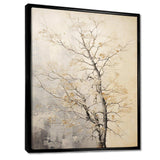 Beige Trees Oak Solitude I - Floral Canvas Wall Art