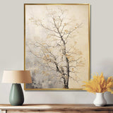 Beige Trees Oak Solitude I - Floral Canvas Wall Art