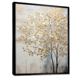 Minimalism Gold And Blue Trees Scene - Landscapes Canvas Wall Art