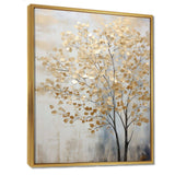 Minimalism Gold And Blue Trees Scene - Landscapes Canvas Wall Art