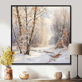 Trees Charm In Winter - Landscapes Canvas Wall Art