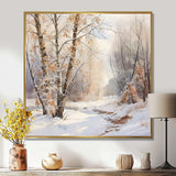 Trees Charm In Winter - Landscapes Canvas Wall Art