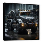 Au Noir Us Military Truck - Truck Canvas Wall Art