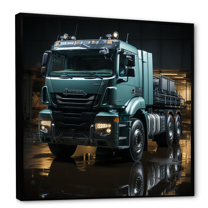 Abstract 53Ft Truck Harmony - Truck Canvas Wall Art