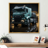 Abstract 53Ft Truck Harmony - Truck Canvas Wall Art