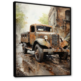 1950s Brown Delivery Truck - Truck Canvas Wall Art