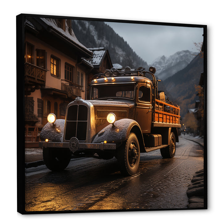 Classic Delivery Truck Photo - Truck Canvas Wall Art
