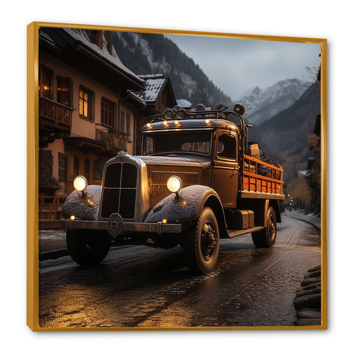 Classic Delivery Truck Photo - Truck Canvas Wall Art