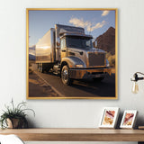 Route 66 Truck Delivery - Truck Canvas Wall Art