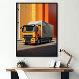 Contemporary Cubic 53Ft Truck - Truck Canvas Wall Art