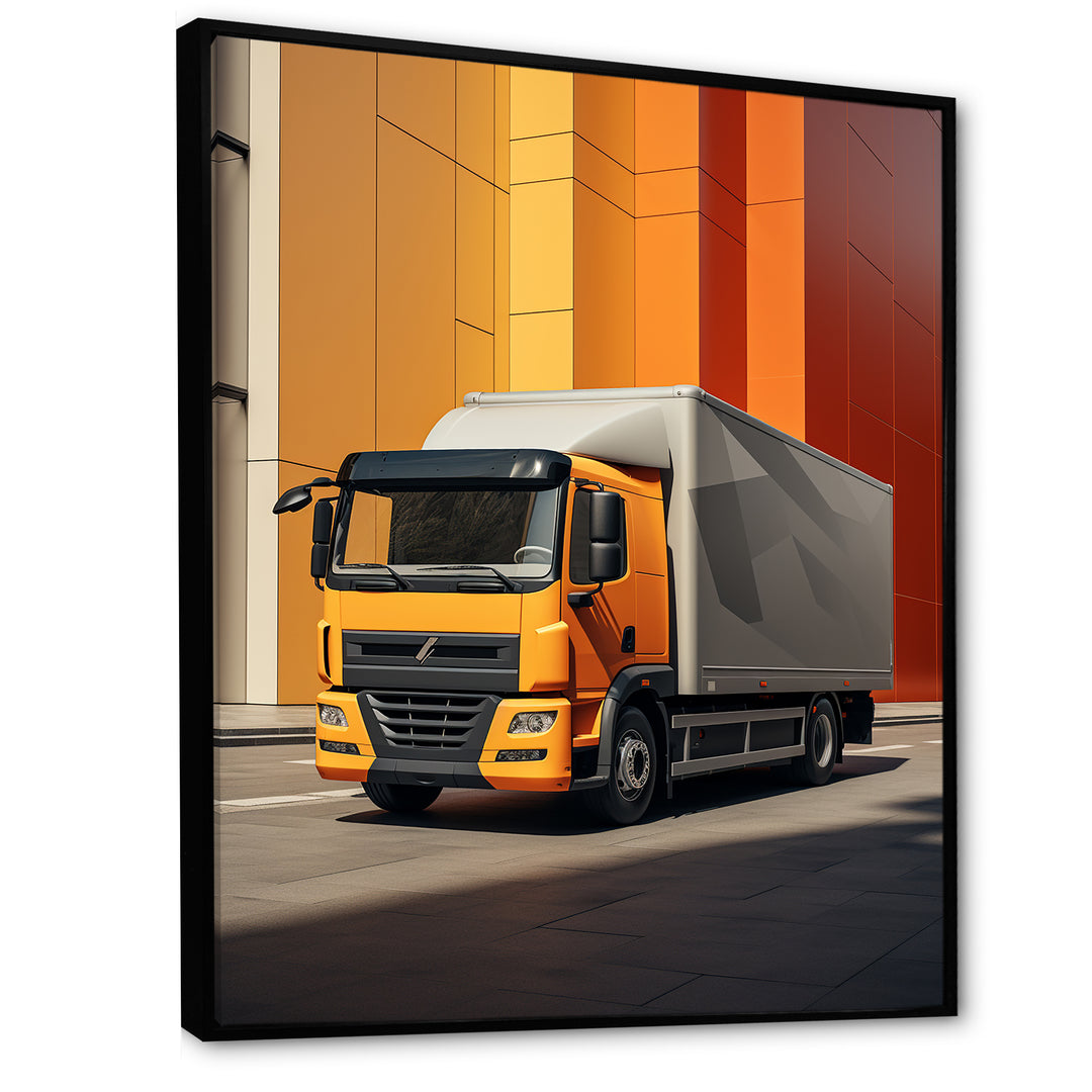 Contemporary Cubic 53Ft Truck - Truck Canvas Wall Art