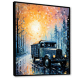 Dreamy Postal Truck Journey - Truck Canvas Wall Art