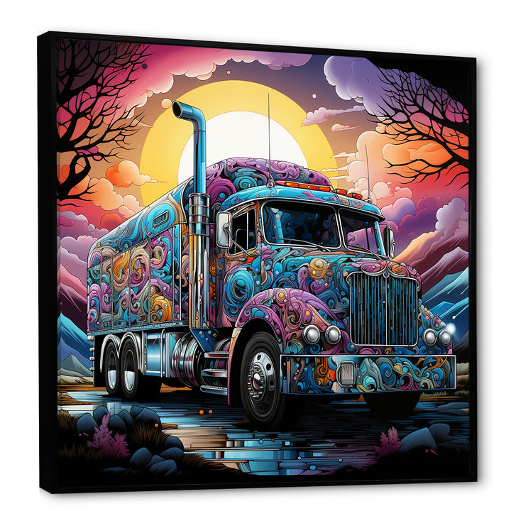 Fantasy Truck Adventure - Truck Canvas Wall Art