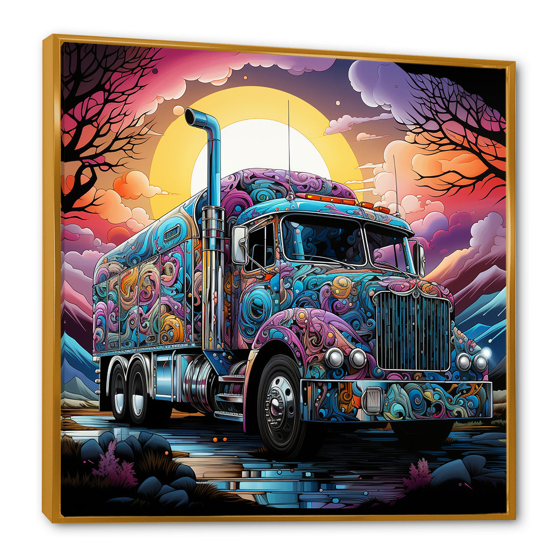 Fantasy Truck Adventure - Truck Canvas Wall Art