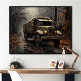 Brown 1930s Delivery Truck - Truck Canvas Wall Art