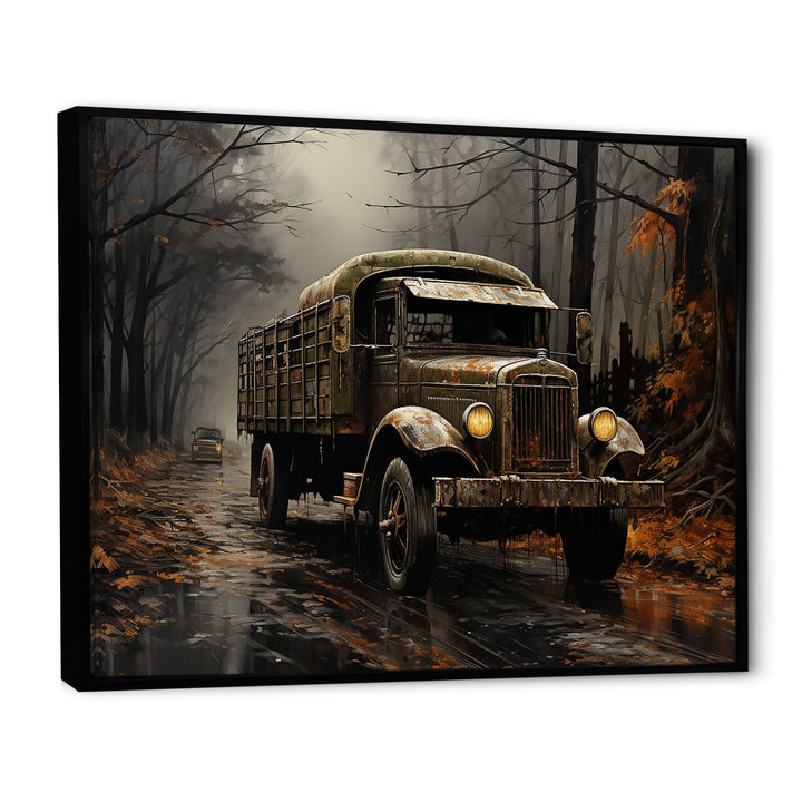 Brown 1930s Delivery Truck - Truck Canvas Wall Art