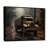 Brown 1930s Delivery Truck - Truck Canvas Wall Art