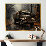 Brown 1930s Delivery Truck - Truck Canvas Wall Art