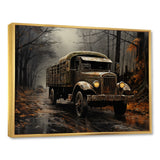 Brown 1930s Delivery Truck - Truck Canvas Wall Art