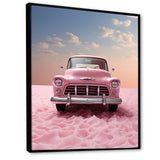 Romanticism Pink Truck Photo - Truck Canvas Wall Art