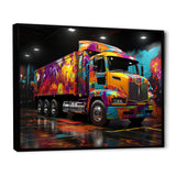 Street Art Semi Trailer Truck - Truck Canvas Wall Art